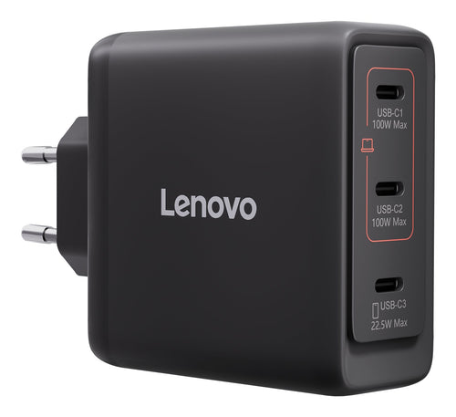 Lenovo Multi-port USB-C 100W GaN-cargador Power Supply Black Incl. USB-C Cable (1,8M) — image 1