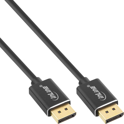 Inline Cable DisplayPort 1.4, Slim 8K4K, Black Gold 0,5M — image 1