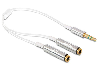 Delock Cable Audio Splitter Jack 3,5MM 3 Pin 2X Jack Female 3,5MM 3 Pin — image 1