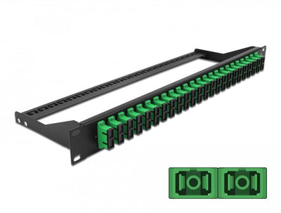 Delock Patch Panel Fibre 19 24 Ports Sc Duplex Green — image 1
