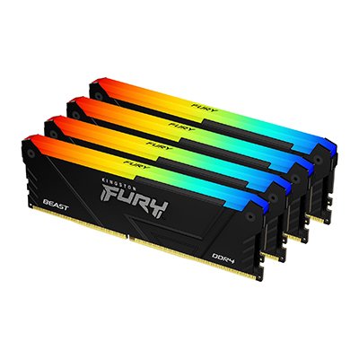 Kingston Memory Fury DIMM DDR4 128GB 3200 (4X 32GB) KF432C16BB2AK4/128, Beast Rgb, Intel Xmp KF432C16BB2AK4/12