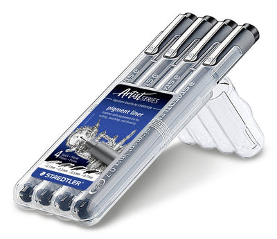 Staedtler Pigment Liner Black Box 4PCS — image 1