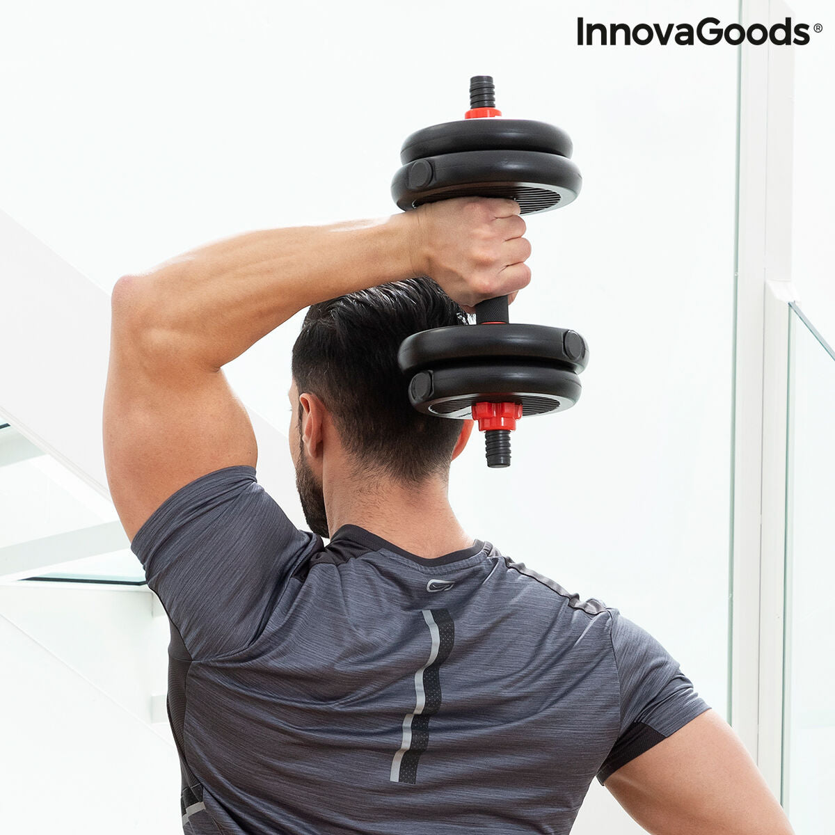 6-in-1 Set of Adjustable Weights with Exercise Guide Sixfit InnovaGoods   Iron (Refurbished B)