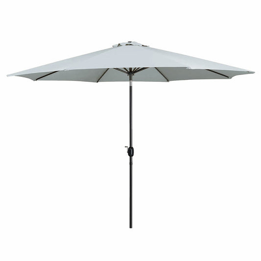 Marbueno Umbrella Steel 8 Ribs D300 Cm Polyester White Garden, Pool, Terrace 10487