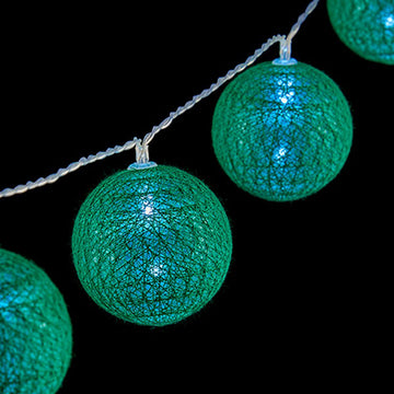 Wreath of LED Balls Krist+ Green 2 m Ø 5 cm