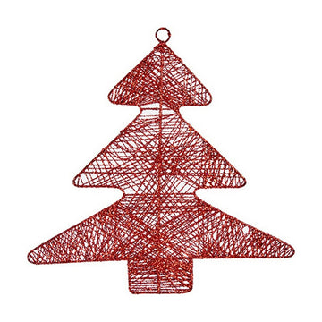 Christmas bauble Krist+ Red Metal Christmas Tree 36,7 x 0,2 x 37,5 cm