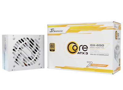 Seasonic Power Supply Core GX-650 650W 20 + 4 Pin ATX White SRP-CGX651-A5A32SF-W — image 1