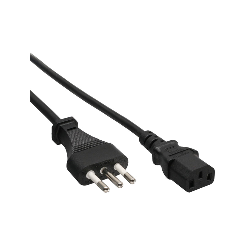 Inline 40PCS. Bulk-pack ® Power Cable Mains Plug Italy Type L a IEC C13 Connector 1.8M