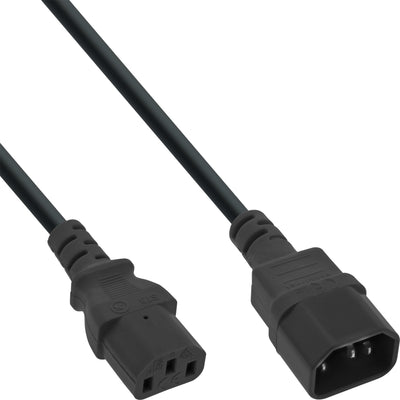 Inline® Power Cable 3 Pin IEC Male a Female Black 1.5M — image 1