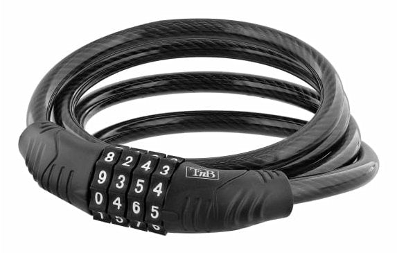 T'nb Umcodelock Padlock Bicicleta Black 1200MM Cable Antirrobo