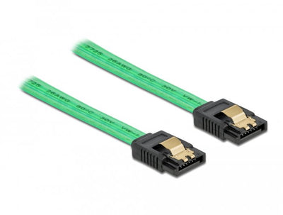 Delock SATA 6GB/S Cable Uv Leuchteffekt Green 50CM — image 1