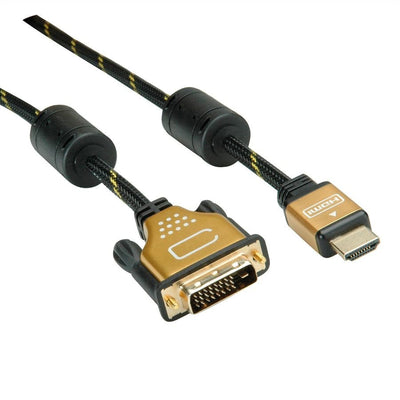 Roline Gold Cable Monitor DVI (24 + 1) - Hdmi, M M, 1M — image 1