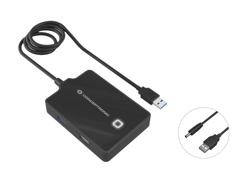 Conceptronic Hub USB 3.0 HUBBIES05B 4 Ports And Cable 90CM