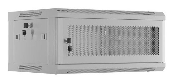Lanberg Rack Cabinet 19 Wall-mount 4U 600X450 Perforated Door Grey Flat Pack
