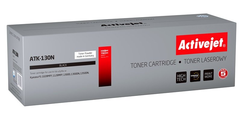 Activejet Toner ATK-130N (reemplazo Kyocera TK-130 - Supreme - 7.200 Páginas - Black