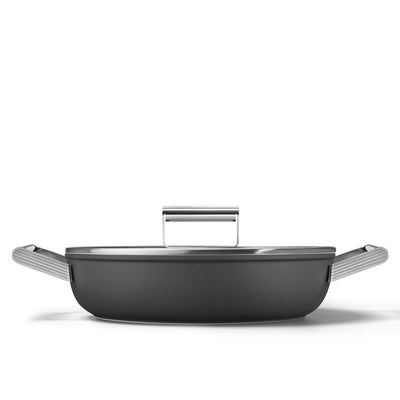 Smeg DPF2812BLM Frying Pan 28CM, Keramik, Edelstahlgriffe, Black Matte — image 1