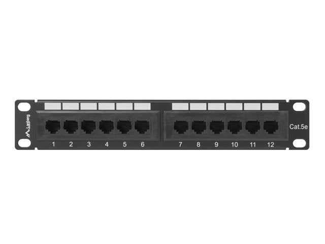 Lanberg Patch Panel 12PORT 1U 10 CAT.5E Black
