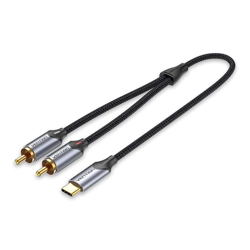 Vention Cable Converter Bguhi 2X Rca Male USB Type-c Male 3M Grey