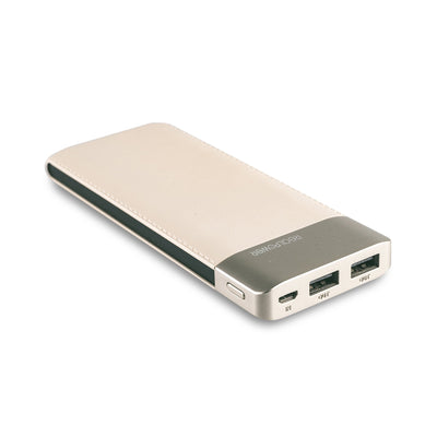Realpower Powerbank PB-8000 Fashion Champagner (lederoptik) — image 1