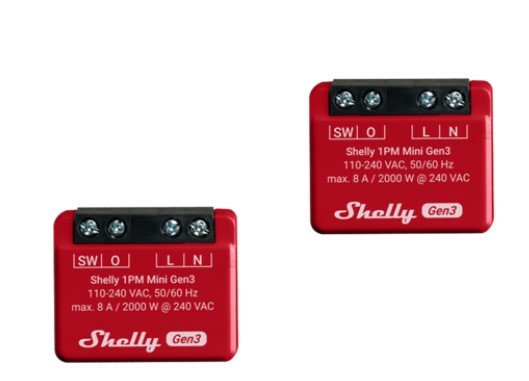 Shelly 1PM Mini GEN3 2-PACK WLAN Pm Switch