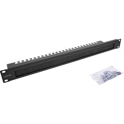 Inline® 19 Cable Entry Plate With Brush And Cable Strip, 1U, Ral 9005 — image 1