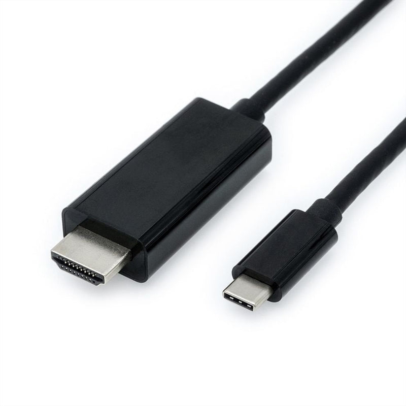 Value 11.99.5841 Adapter Cable Vídeo 2M HDMI Type a Standard USB Type-c Black