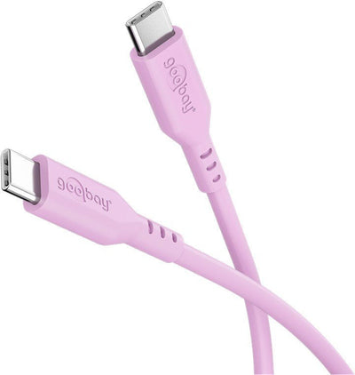 Goobay USB-C Silicone Cable 1.5M, Pink — image 1