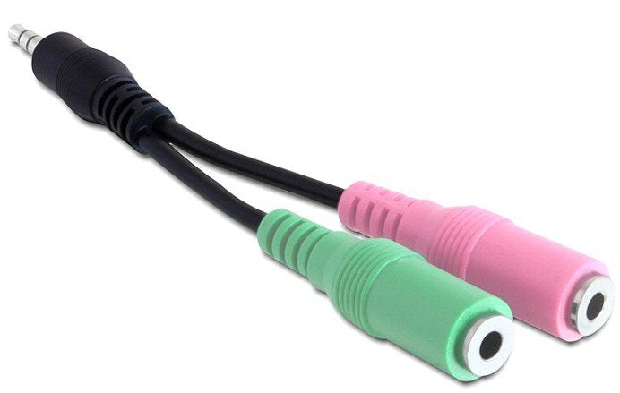 Delock Adapter Audio 2X Jack Estero(h)/ Jack (m)