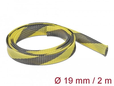 Delock Case Trenzada Expandible 2 Mx 19MM Negro-amarillo — image 1