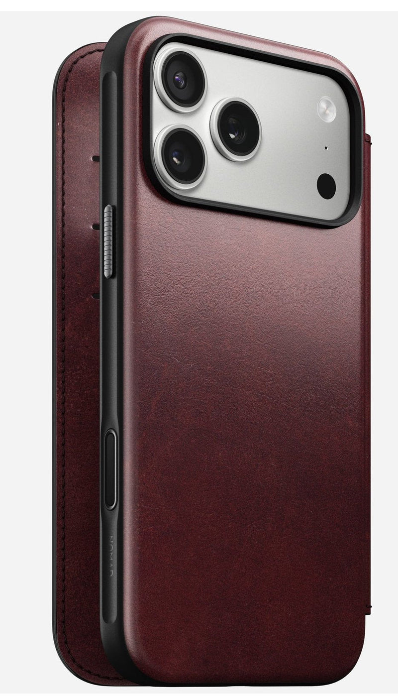 Nomad Modern Leather Folio Iphone 17 Pro Max. Burgundy H.
