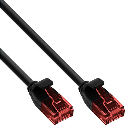 Inline Network Cable Slim, U/UTP, CAT.6, Black 0,5M — image 1