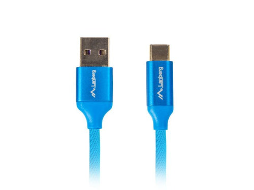 Lanberg Cable CA-USBO-22CU-0005-BL Connector USB Type-c Male a USB A-macho Supports Charging Fast 3.0 0.5M Blu — image 1