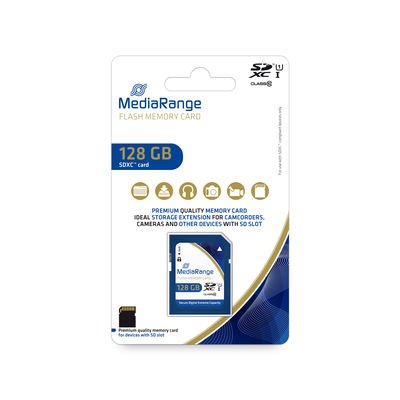 Mediarange SD Tarjeta 128GB Sdxc CL.10 UHS-1