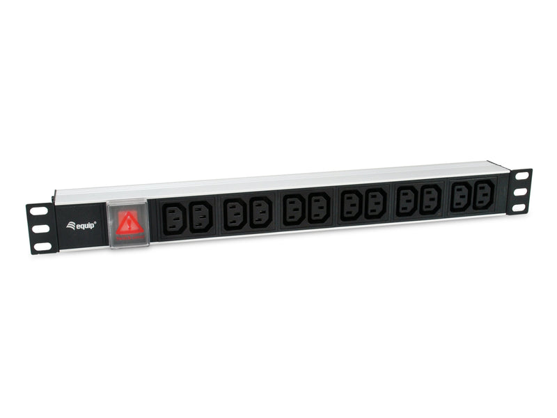 Power Strip Power Aluminium Rack 19 1U 12 Sockets IEC C13 With Switch Cable 1.8M