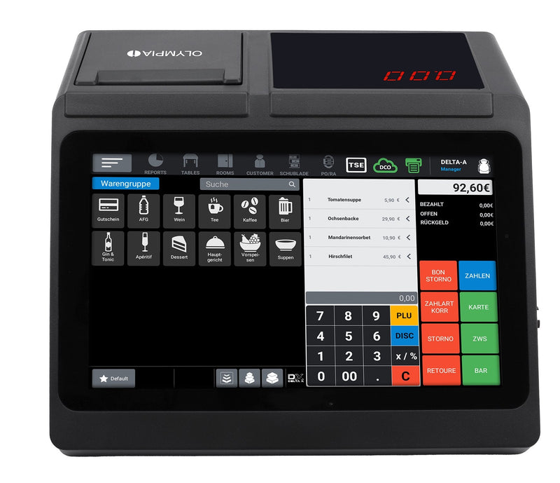 Olympia Kassensystem T110 + Printer Black