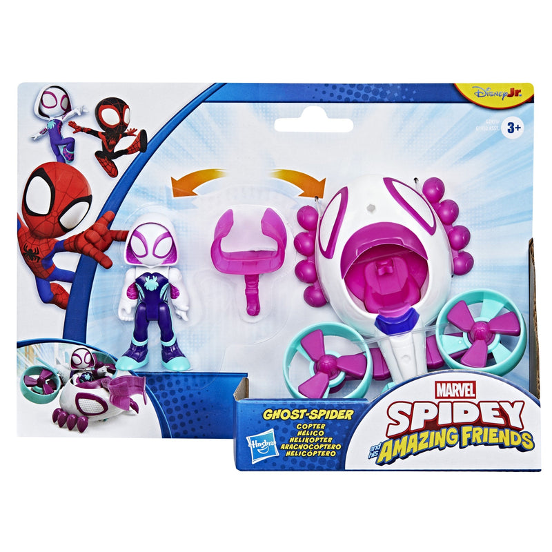 Figure + Vehiculo Ghost Spider Spidey And Su Superequipo Marvel