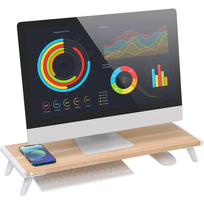 Techly Stand Monitor Riser, Naturholz — image 1