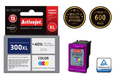 Activejet Ink Ah-300CRX (reemplazo HP 300XL CC644EE - Premium - 21ML - Colour — image 1