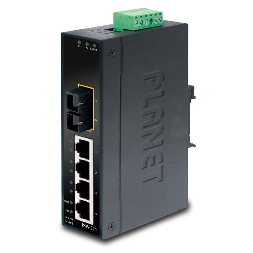 Planet ISW-511 Switch No Administrado L2 Fast Ethernet (10/100) Black