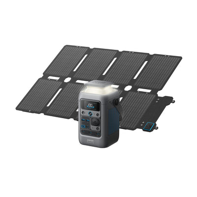 Anker Central Eléctrica Laptop Solix C300X DC + Panel Solar Foldable PS60 Grey 288WH, 300 Watts PD 3.1 B172831 — image 1