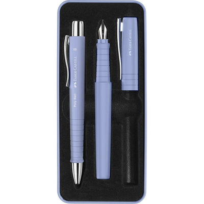 Faber-castell Poly Pack Pen Poly Ball And Pluma Estilografica Poly Pen With Plumin B - Clip Metal - Blue — image 1