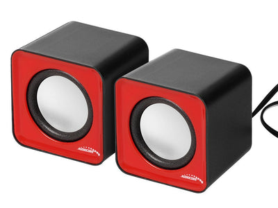 Audiocore Speakers 6W USB Cube Red AC870R — image 1