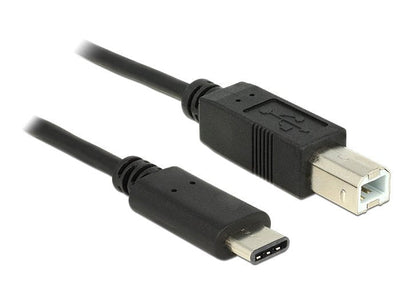 Delock USB Cable Type-c 2.0 Male USB 2.0 Typ-b Male 0,5M Black — image 1
