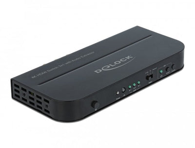 Delock Switch HDMI 3 Entradas HDMI a 1 Output HDMI 4K 60 HZ With Extractor Audio — image 1