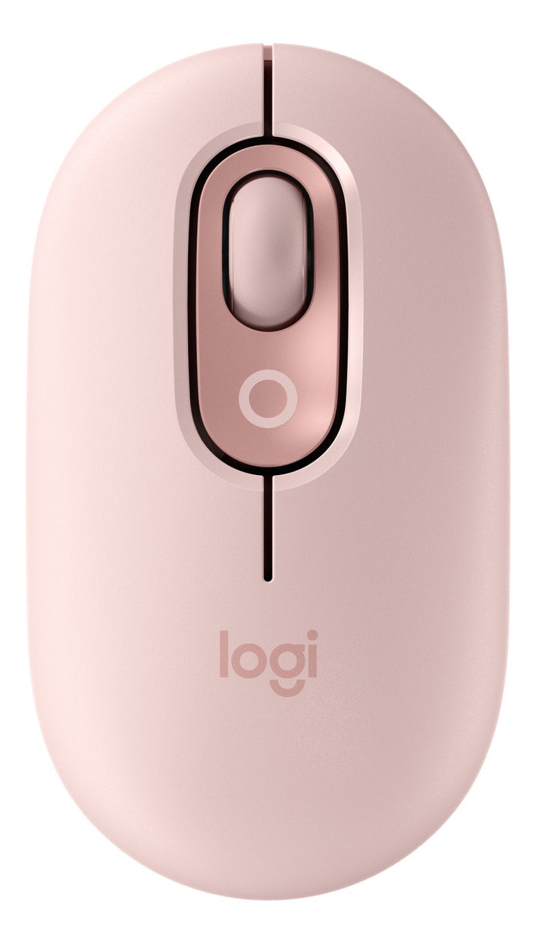 Logitech Pop Mouse, Wireless Mouse Bluetooth Pink