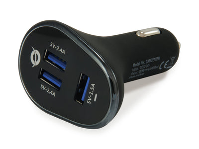 Conceptronic Charger Car CARDEN06B 3 Ports USB a ( 2 P 5V/2.4A 1P 5V/1.5A ) 31.5W — image 1