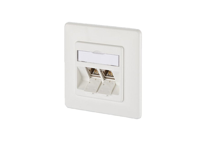 Metz Connect E-dat Módulo 2 Port Up CAT.6A, White Puro