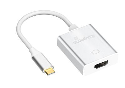 Mediarange USB Type-c 3.1 Auf HDMI Converter, Silver — image 1