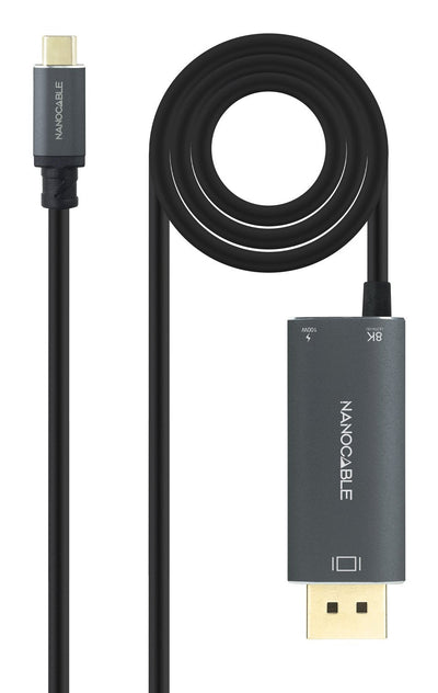 USB Cable -c/M - DisplayPort/M+usb-c/H, Black 1.8M — image 1