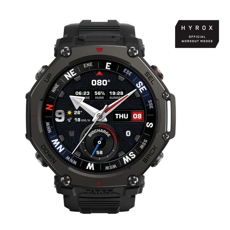 Amazfit Smartwatch T-rex 3 Pro 1.5 Amoled 48MM Digital Screen Touchscreen Black GPS (satélite)